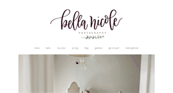 Desktop Screenshot of bellanicolephotography.com